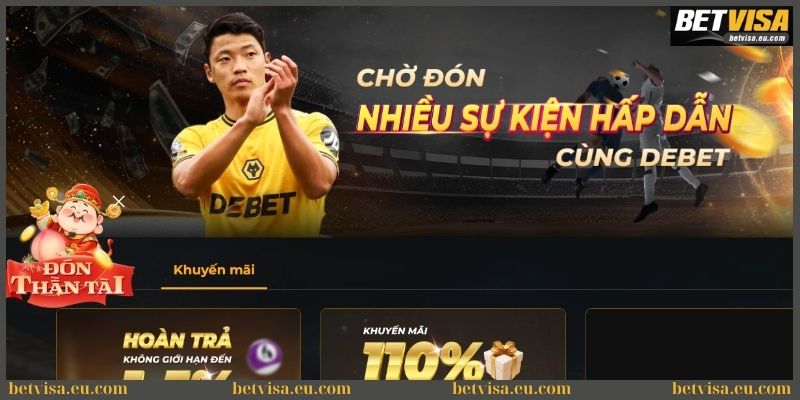 Chơi game Debet nhận thưởng từ sự kiện ưu đãi khủng